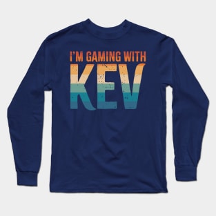 I'm Gaming with Kev Classic Retro Sunset Long Sleeve T-Shirt